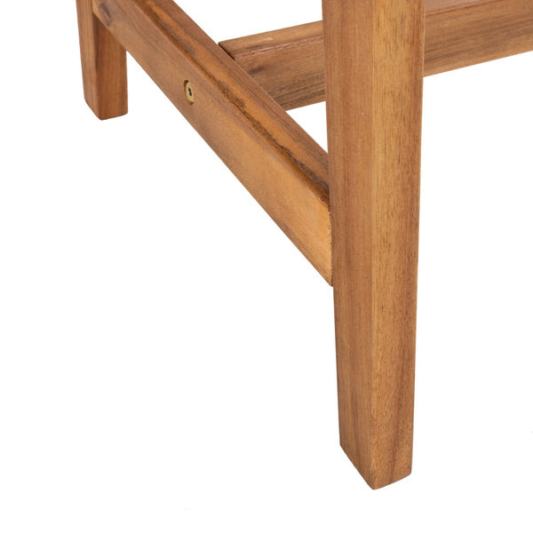 Casella Outdoor Acacia Wood Lounge Set with Chairs, Ottomans, and Stylish End Table for Relaxation