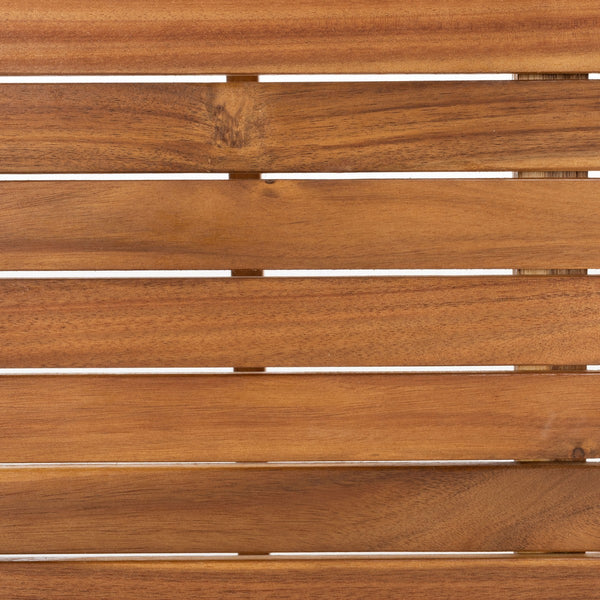 Casella Outdoor Acacia Wood Lounge Set with Chairs, Ottomans, and Stylish End Table for Relaxation