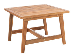 Casella Outdoor Acacia Wood Lounge Set with Chairs, Ottomans, and Stylish End Table for Relaxation