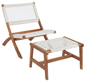 Safavieh Casella Set Natural / White Rope Wood PAT7077D