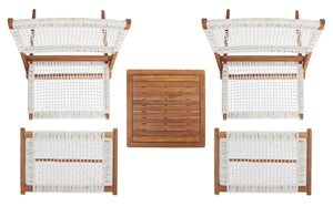 Safavieh Casella Set Natural / White Rope Wood PAT7077D