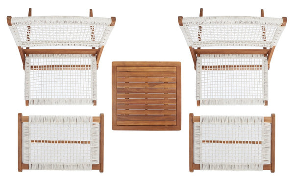 Safavieh Casella Set Natural / White Rope Wood PAT7077D
