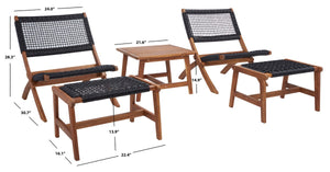 Safavieh Casella Set Natural / Black Rope Wood PAT7077E