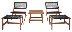 Safavieh Casella Set Natural / Black Rope Wood PAT7077E