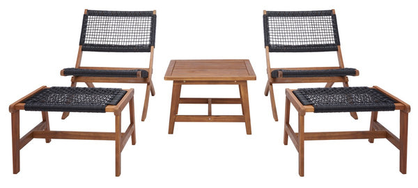 Safavieh Casella Set Natural / Black Rope Wood PAT7077E