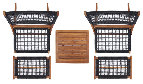 Safavieh Casella Set Natural / Black Rope Wood PAT7077E