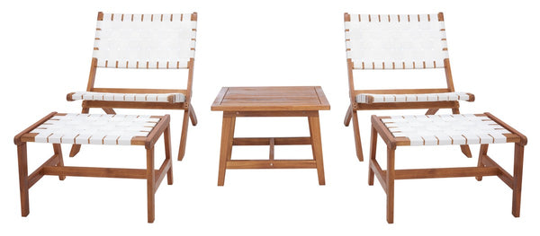 Safavieh Darryl Set Natural Wood/White Rope Wood PAT7078D