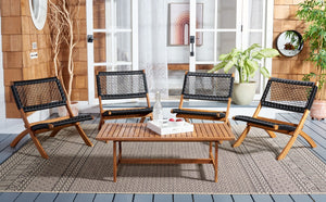 Safavieh Blaze 5 Pc Coffee Set Natural / Black Rope Wood PAT7080E