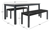 Safavieh Aquina Dining Set Black Wood PAT7081C