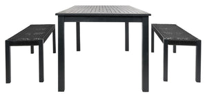 Safavieh Aquina Dining Set Black Wood PAT7081C