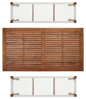 Safavieh Aquina Dining Set Natural / White Wood PAT7081D