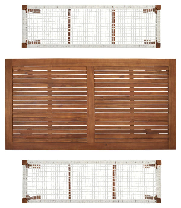 Safavieh Aquina Dining Set Natural / White Wood PAT7081D