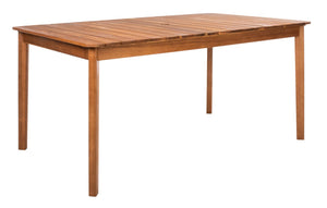 Europa Dining Set - Elegant Outdoor Acacia Table & Benches with Umbrella Hole for Backyard Fun