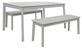 Safavieh Europa Dining Set Grey Wood PAT7082B