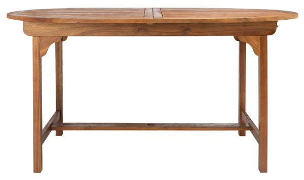 Hikaru Dining Set – Rustic Acacia Wood Outdoor Dining Ensemble with Umbrella Opening for Comfort