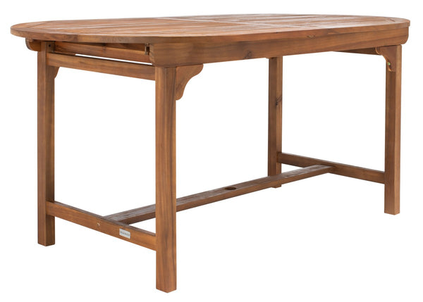 Hikaru Dining Set – Rustic Acacia Wood Outdoor Dining Ensemble with Umbrella Opening for Comfort