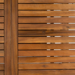 Hikaru Dining Set – Rustic Acacia Wood Outdoor Dining Ensemble with Umbrella Opening for Comfort