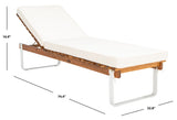 Nuca Sunlounger - Luxurious Outdoor Chaise Lounge with Natural Acacia Wood Frame & Cushioned Comfort