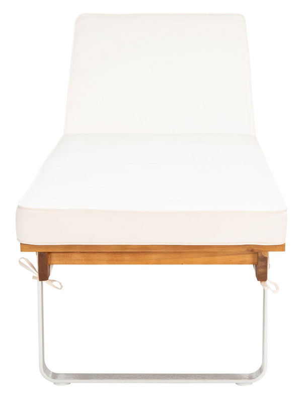 Nuca Sunlounger - Luxurious Outdoor Chaise Lounge with Natural Acacia Wood Frame & Cushioned Comfort