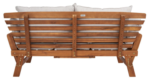 Safavieh Emely Outdoor Daybed Natural / Light Grey Wood / Polyester PAT7300E