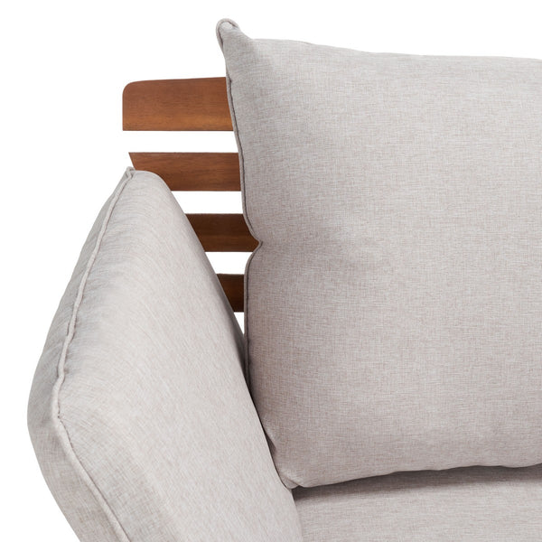 Safavieh Emely Outdoor Daybed Natural / Light Grey Wood / Polyester PAT7300E