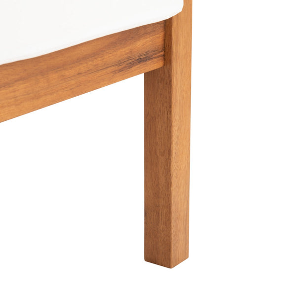 Kinnell Outdoor Armchair - Stylish Wood Frame with Plush Beige Cushions for Ultimate Comfort