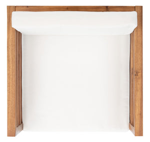 Kinnell Outdoor Armchair - Stylish Wood Frame with Plush Beige Cushions for Ultimate Comfort