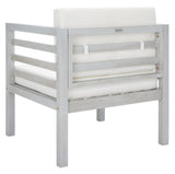 Safavieh Kinnell Outdoor Armchair Grey Wood/Beige Cushion Wood / Polyester PAT7301B