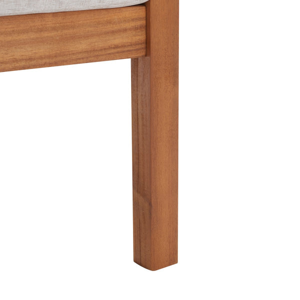 Safavieh Kinnell Outdoor Armchair Natural Wood/Light Grey Cushion Wood / Polyester PAT7301E