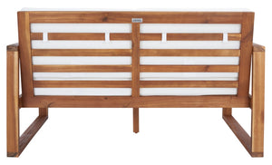 Safavieh Emiko Outdoor Bench Natural/Beige Cushion Wood / Polyester PAT7302A