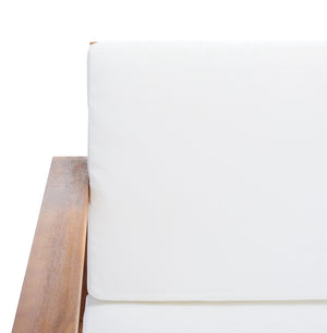 Safavieh Emiko Outdoor Bench Natural/Beige Cushion Wood / Polyester PAT7302A