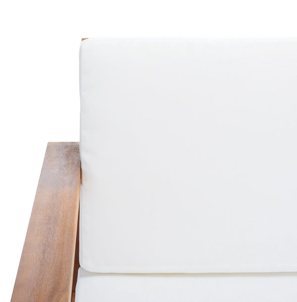 Safavieh Emiko Outdoor Bench Natural/Beige Cushion Wood / Polyester PAT7302A