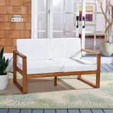 Safavieh Emiko Outdoor Bench Natural/Beige Cushion Wood / Polyester PAT7302A