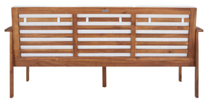 Safavieh Finnick Outdoor Bench Natural/Beige Cushion Wood / Polyester PAT7303A