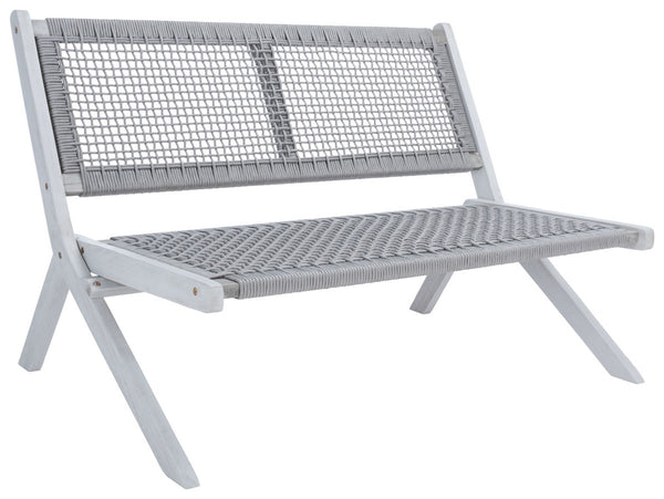 Safavieh Kobina Outdoor Bench Grey/Grey Rope Wood / Nylon Rope PAT7304B