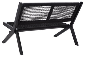Safavieh Kobina Outdoor Bench Black/Black Rope Wood / Nylon Rope PAT7304C