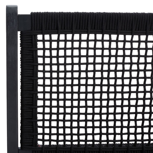 Safavieh Kobina Outdoor Bench Black/Black Rope Wood / Nylon Rope PAT7304C