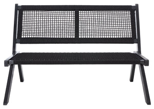 Safavieh Kobina Outdoor Bench Black/Black Rope Wood / Nylon Rope PAT7304C