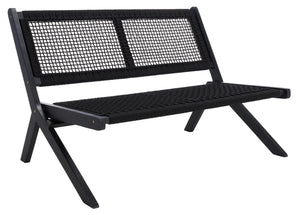 Safavieh Kobina Outdoor Bench Black/Black Rope Wood / Nylon Rope PAT7304C