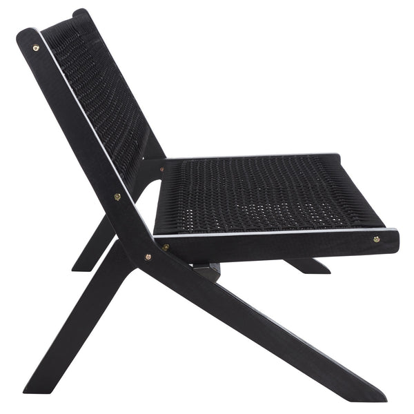 Safavieh Kobina Outdoor Bench Black/Black Rope Wood / Nylon Rope PAT7304C