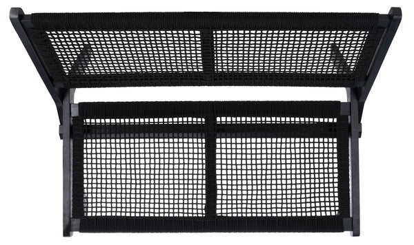 Safavieh Kobina Outdoor Bench Black/Black Rope Wood / Nylon Rope PAT7304C