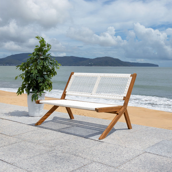 Safavieh Kobina Outdoor Bench Natural/White Rope Wood / Nylon Rope PAT7304D