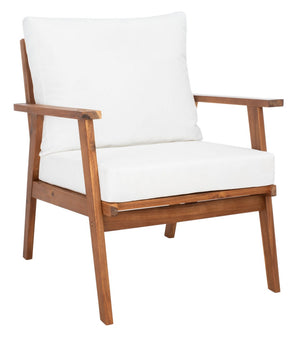 Castalia 4 Piece Outdoor Living Set: Plush Beige Cushions & Natural Finish for Stylish Entertaining