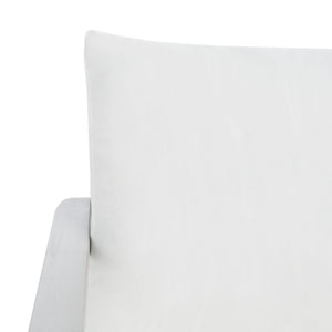 Safavieh Castalia 4Pc Outdoor Living Set Grey Wood/Beige Cushion Wood / Polyester PAT7305B-2BX