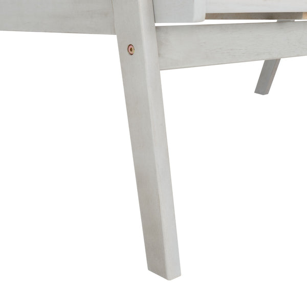 Safavieh Castalia 4Pc Outdoor Living Set Grey Wood/Beige Cushion Wood / Polyester PAT7305B-2BX