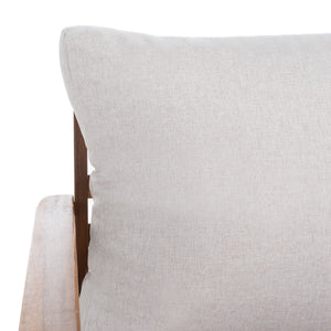 Safavieh Castalia 4Pc Outdoor Living Set Natural Wood/Light Grey Cushion Wood / Polyester PAT7305E-2BX