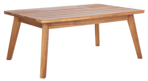 Safavieh Dryad 5Pc Outdoor Living Set Natural Wood/Light Grey Cushion Wood / Polyester PAT7306E-2BX