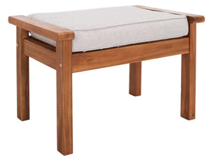 Safavieh Loanna 6Pc Outdoor Living Set Natural Wood/Light Grey Cushion Wood / Polyester PAT7307E-2BX