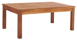 Safavieh Loanna 6Pc Outdoor Living Set Natural Wood/Light Grey Cushion Wood / Polyester PAT7307E-2BX