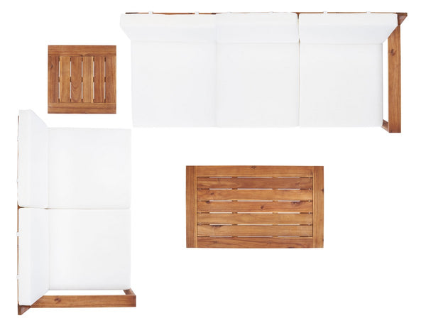 Catryn 4 Piece Outdoor Living Set - Chic Patio Furniture with Plush Cushions for Stylish Gatherings